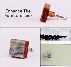 Marble Wooden Knob