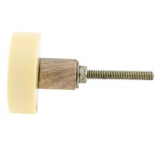 Cream Knot Resin Knob