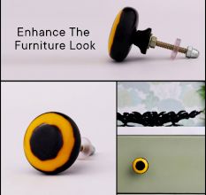 Antique Yellow Resin Knob