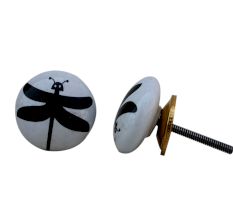 Black Butterfly Flat Kids Knob