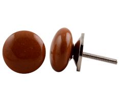 Brown Flat Medium Knob