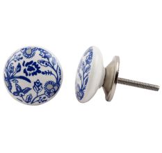 Blue Leaf Flat Knob