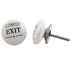 Exit Flat Ceramic Knob