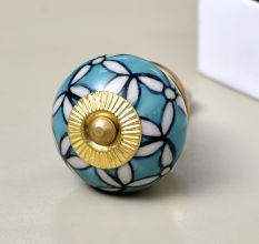 Green Floral Drawer Knob