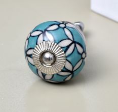Green Floral Drawer Knob