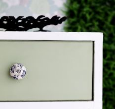 Navy Blue Flower Drawer Knob