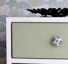 Navy Blue Flower Drawer Knob