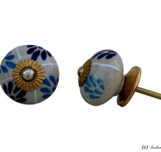 Navy Blue Turquoise Drawer Knob
