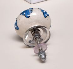 Turquoise Floral Drawer Knob