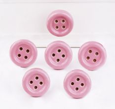 Pink Ceramic Button Knob