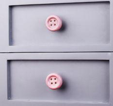 Pink Ceramic Button Knob