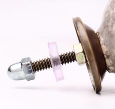 Marble Cream Crackle Ceramic Cabinet Knob