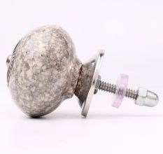 Marble Cream Crackle Ceramic Cabinet Knob