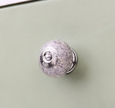 Marble Cream Crackle Ceramic Cabinet Knob