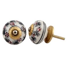 Cherry Tiny Flower Drawer Knob