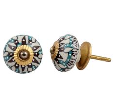 Edelweiss Flower Drawer Knob