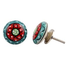 Red Flower Knob