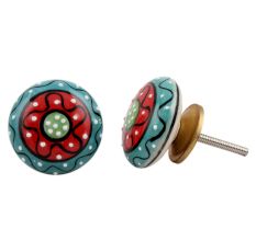 Red Flower Knob