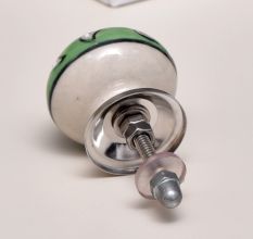 Green Leaf Floral Ceramic Knob