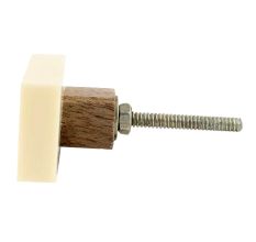 Cream Knot Resin Knob