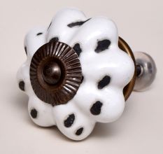 White Etched Melon Knob