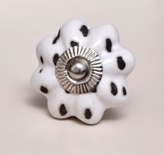 White Etched Melon Knob