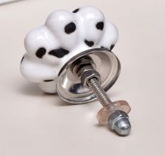 White Etched Melon Knob