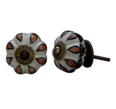Dark Brown Leaf Knob