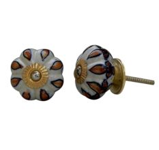 Dark Brown Leaf Knob