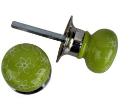 Daffodil Pea Green Door Mortice Handles 2.25