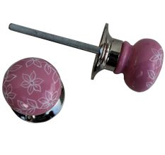 Daffodil Pink Door Mortice Handles 2.25