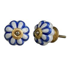Blue Flower Knob