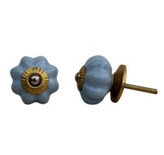 Light Grey Medium Ceramic Knob