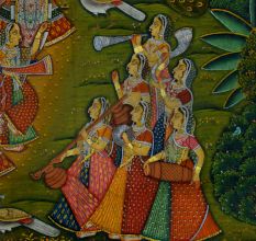 Flawless handmade Pichwai painting of Shreenath Ji