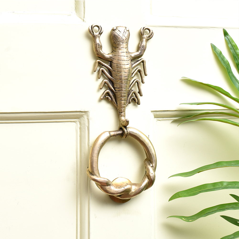 Scorpion Design Vintage Style  Brass Door Knocker