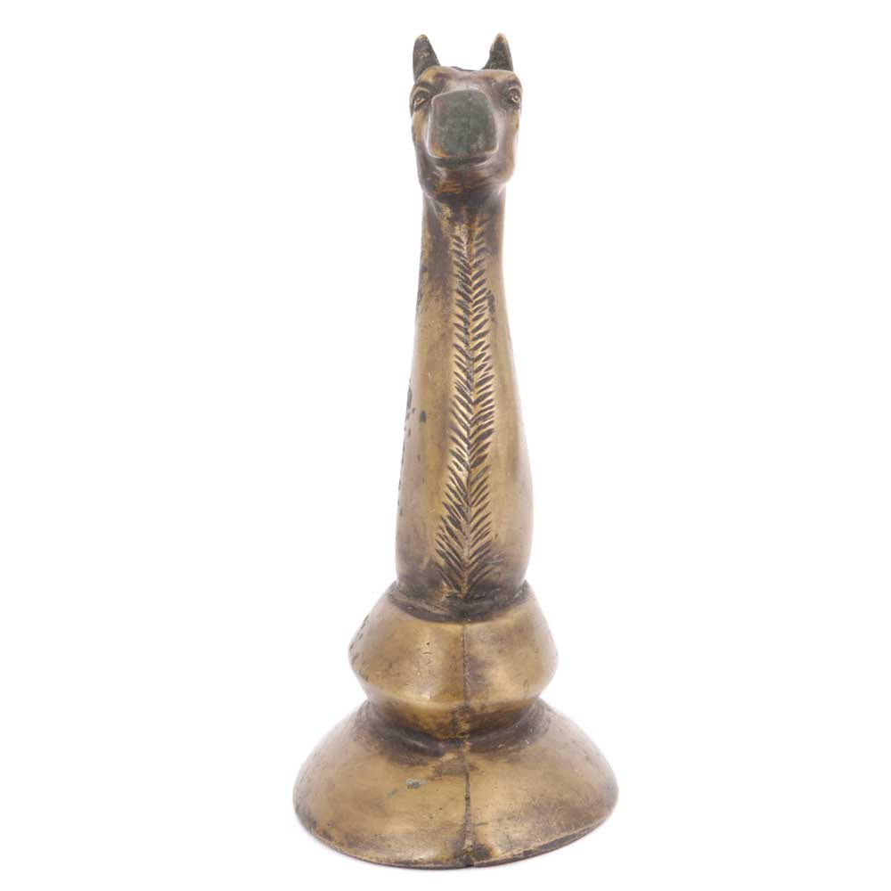 Solid Brass Horse Head Figurine