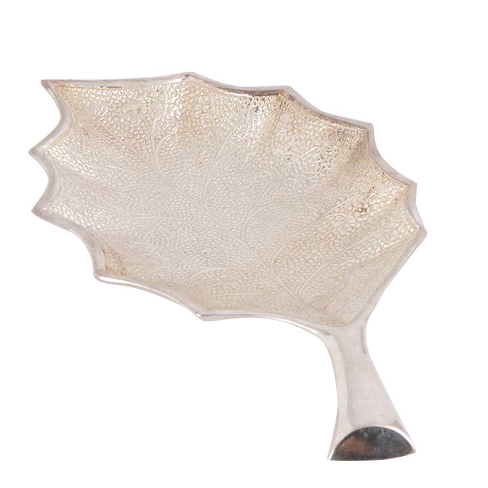 Silver Plated Leaf Design Utility Tray