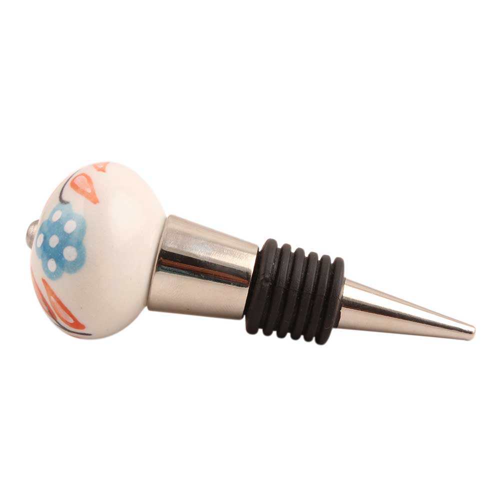 Orange Leaf Flower Ceramic Wine Stopper