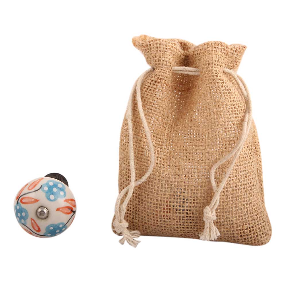 Orange Leaf Flower Ceramic Wine Stopper