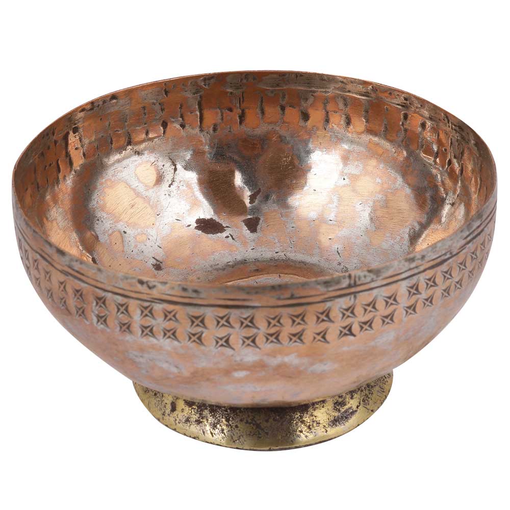 Carved Copper Bowl