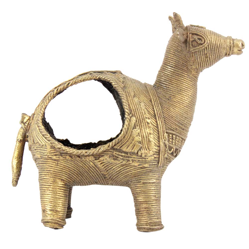 Brass Napkin Tissue Holder Goat Statue