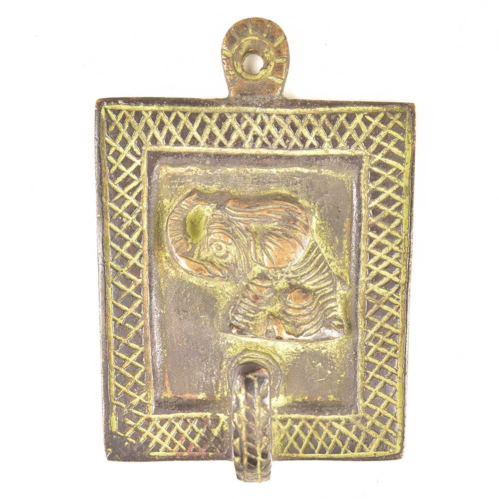 Brass Small Tribal Animal Framed Wall Hooks