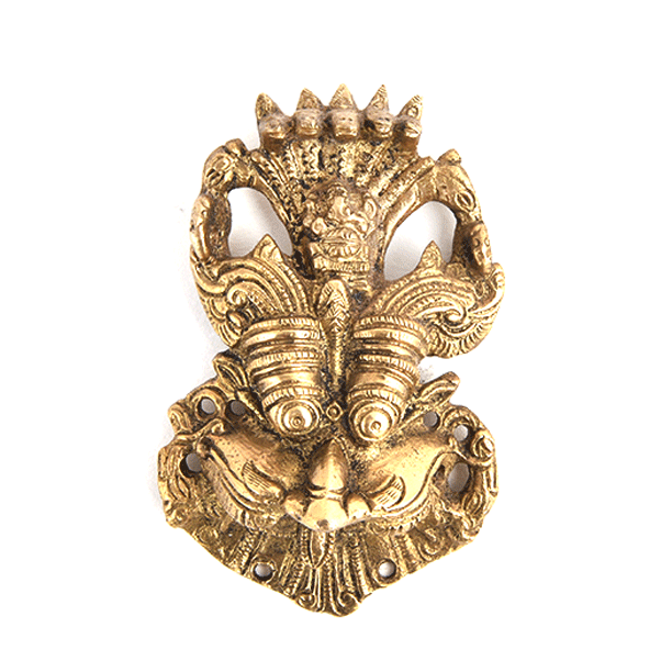 Brass Tibetan Hindu Mask