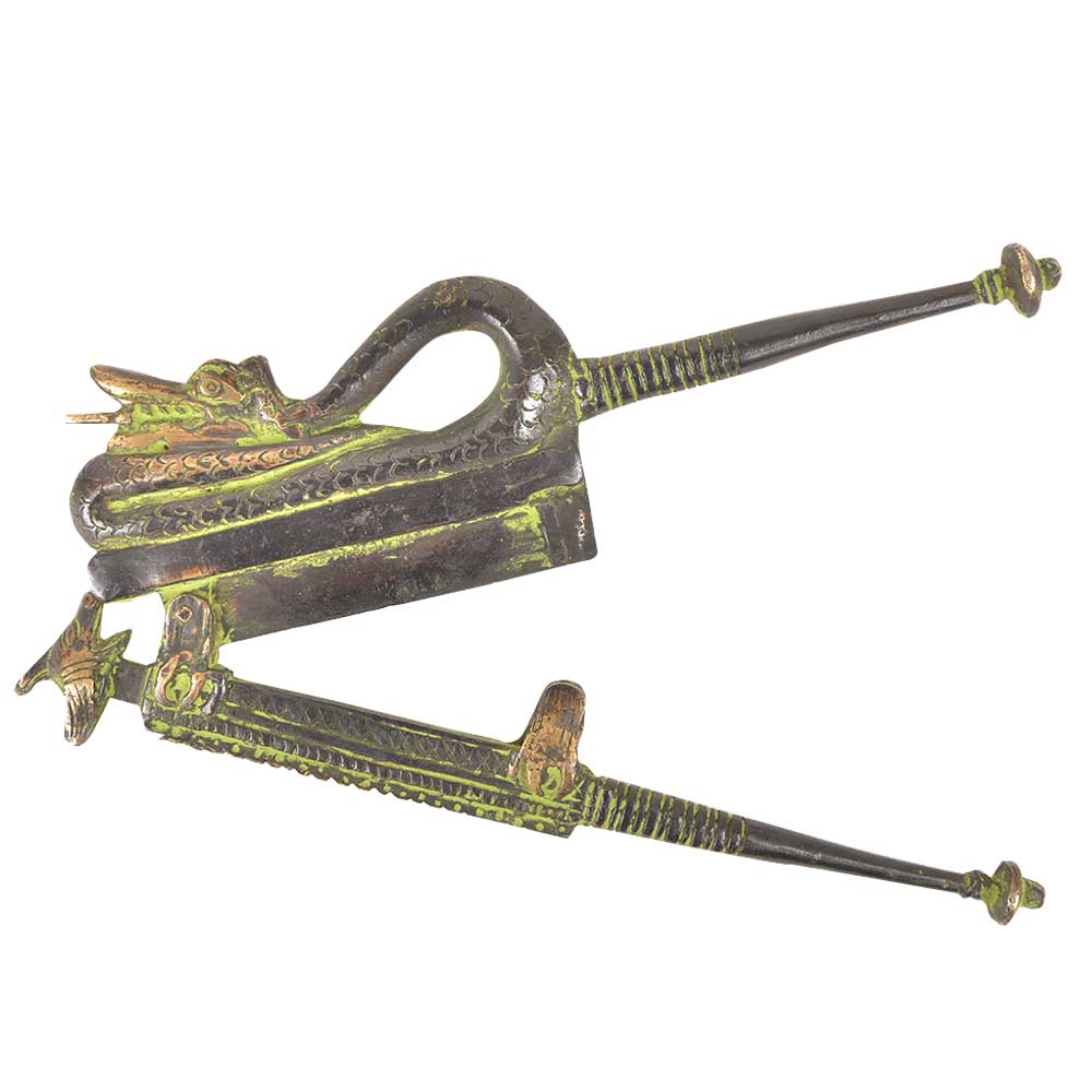 Dragon Shape Vintage Brass Beetle Nut Cutter with Engravings