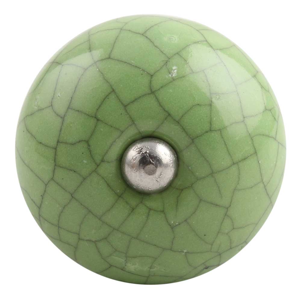 Pea Green Crackle Ceramic Wine Stopper