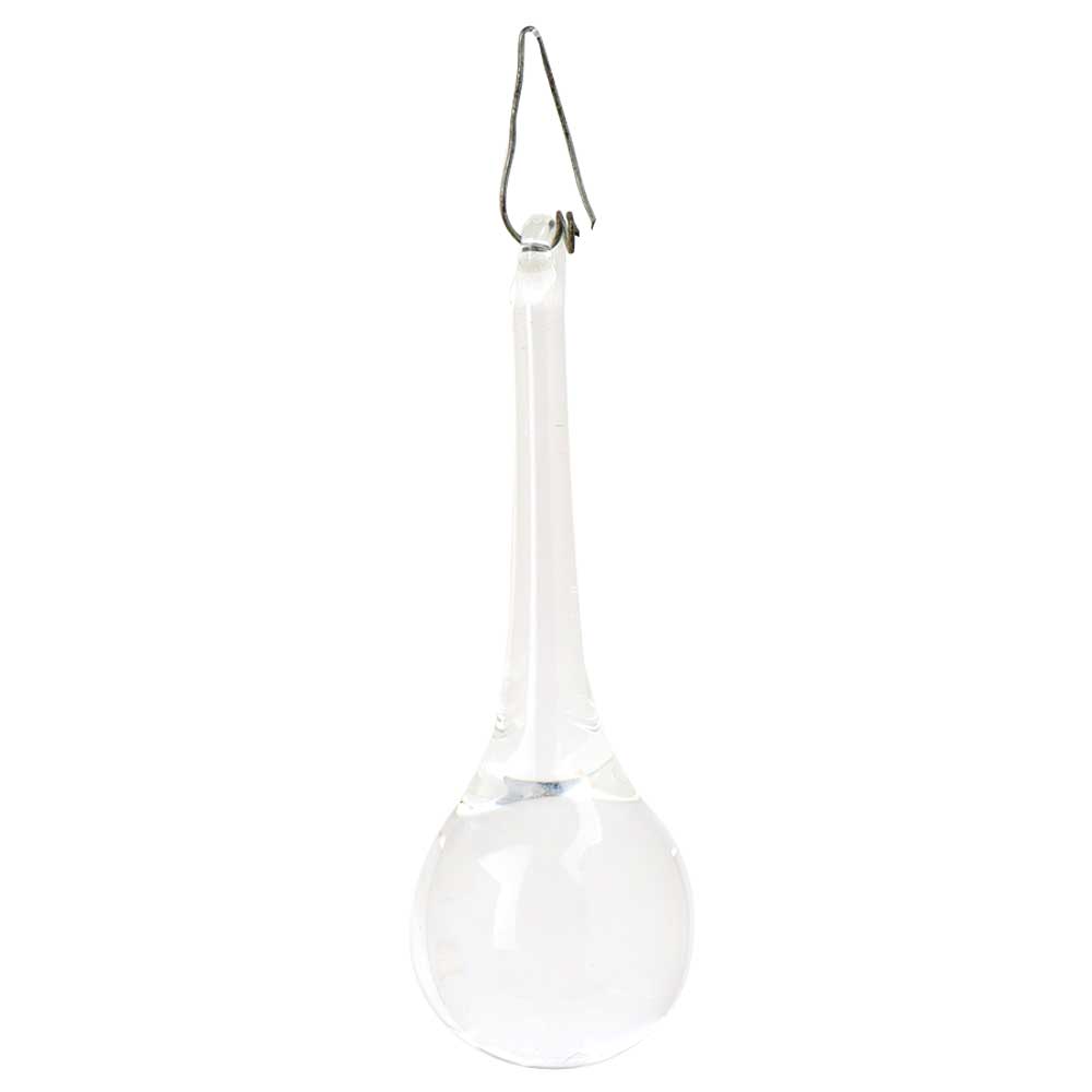 Clear Glass Teardrop Christmas Ornaments