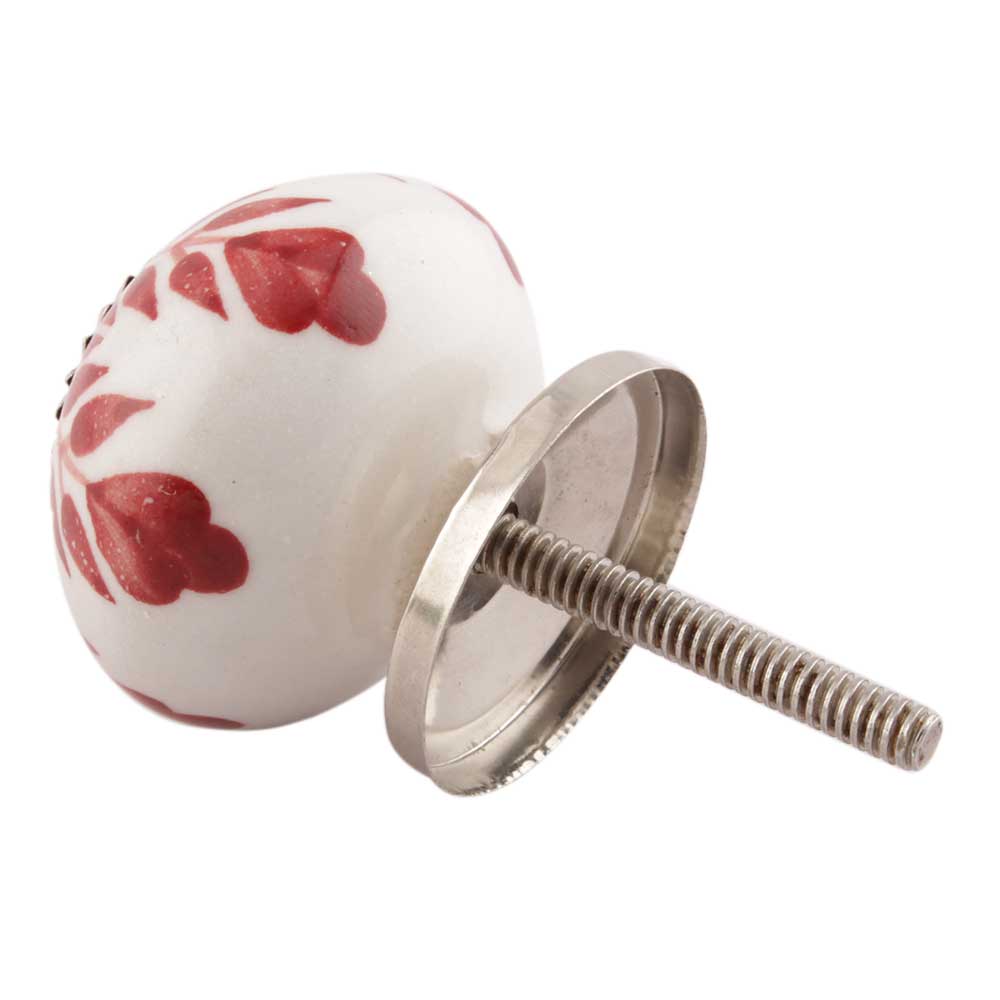 Cherry Leaf Floral Ceramic Cabinet Knobs Online