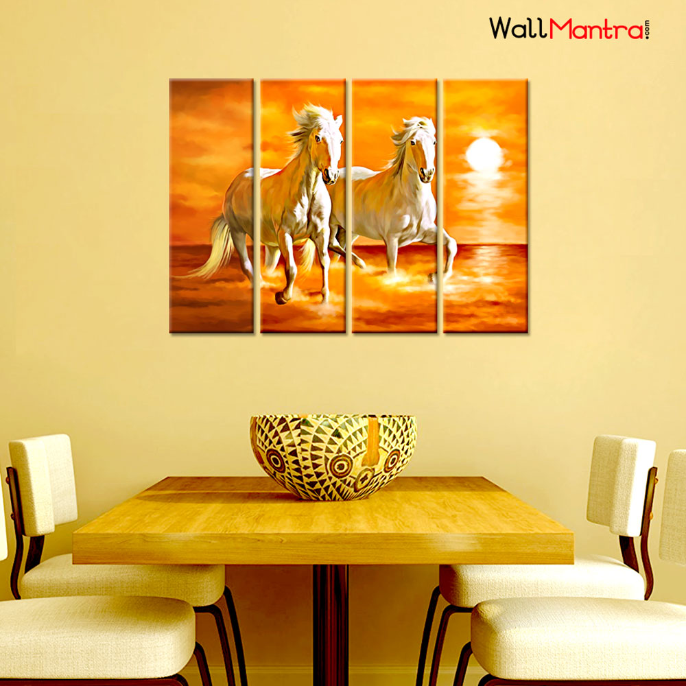 Horses Painting Premium Quality Canvas Wall Hanging