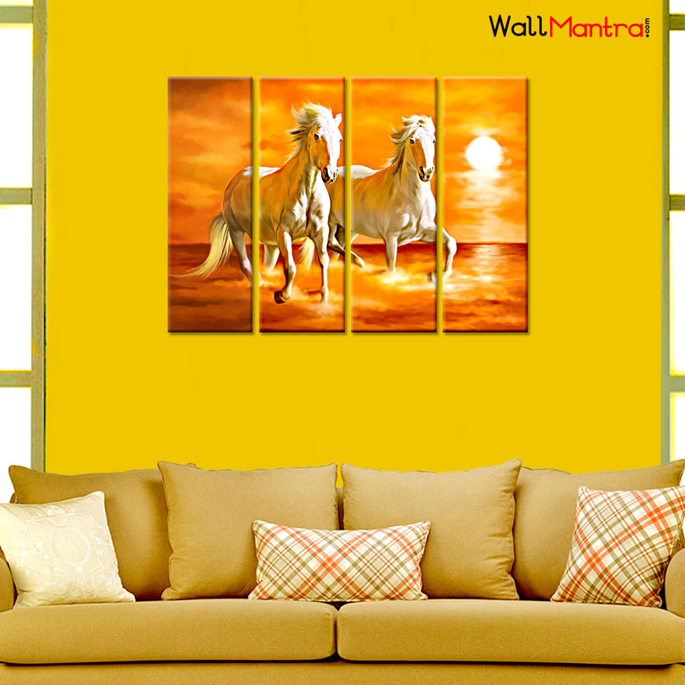 Horses Painting Premium Quality Canvas Wall Hanging