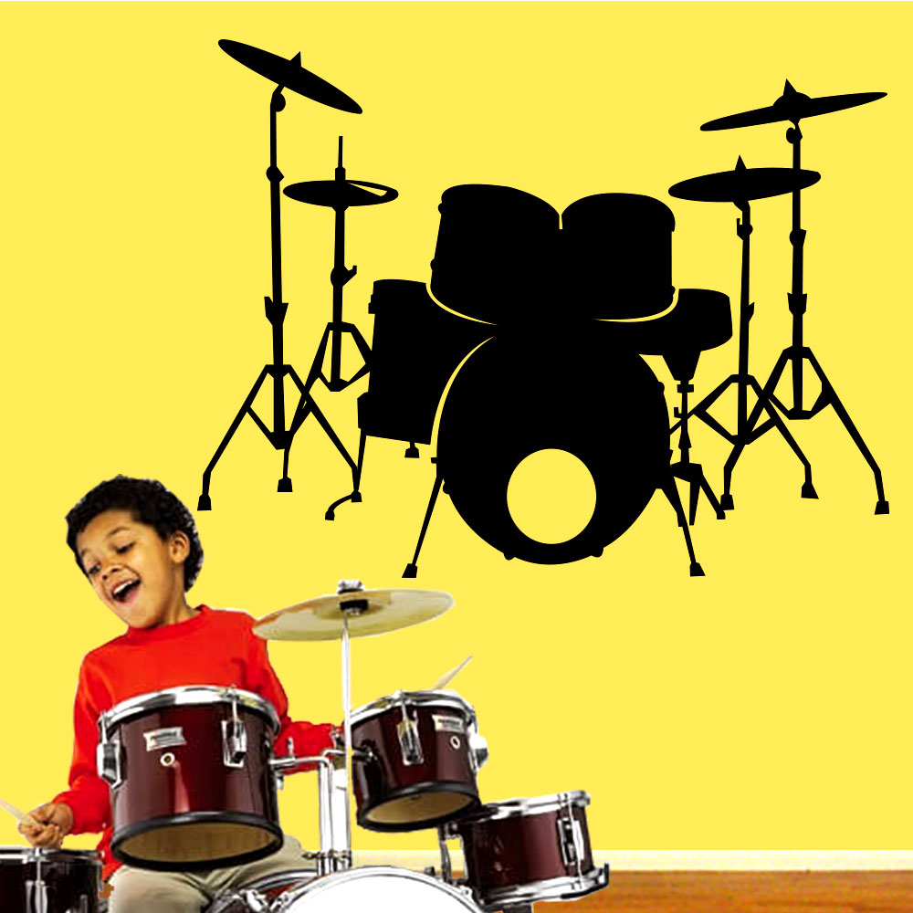 The Drum Set Musical Wall Sticker